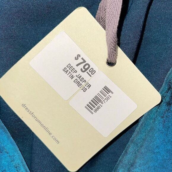 Dress Forum Womens Bat Wing Sleeve Satin Maxi Dress Deep Jasper Size Small NWT - Picture 13 of 13